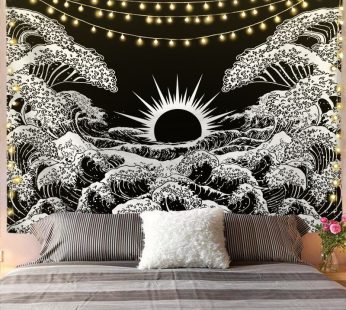 Mandala Tapestry for Home Decor White Black Sun And Moon Tapestry Wall Hanging Gossip Tapestries Bedroom Wall Covering