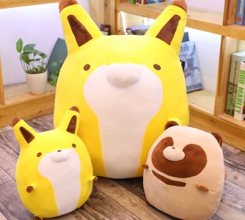 New anime cartoon raccoon and fox plush toys cute pillow peluche baby toy soft padded cushion stuffed animals home decor